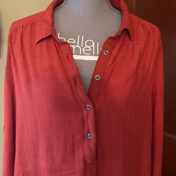 🦋Kenneth Cole Rust Shirt Dress , SZ L🦋 - Picture 3 of 9